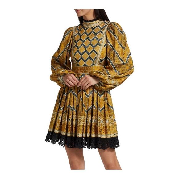 ULLA JOHNSON Zariah Embellished Mini Dress Size NWT